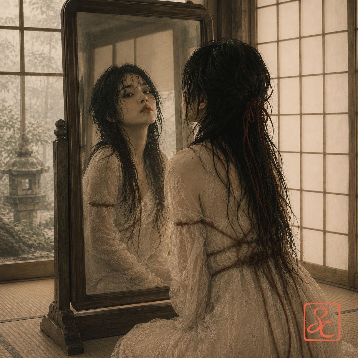 Jeune fille devant le miroir